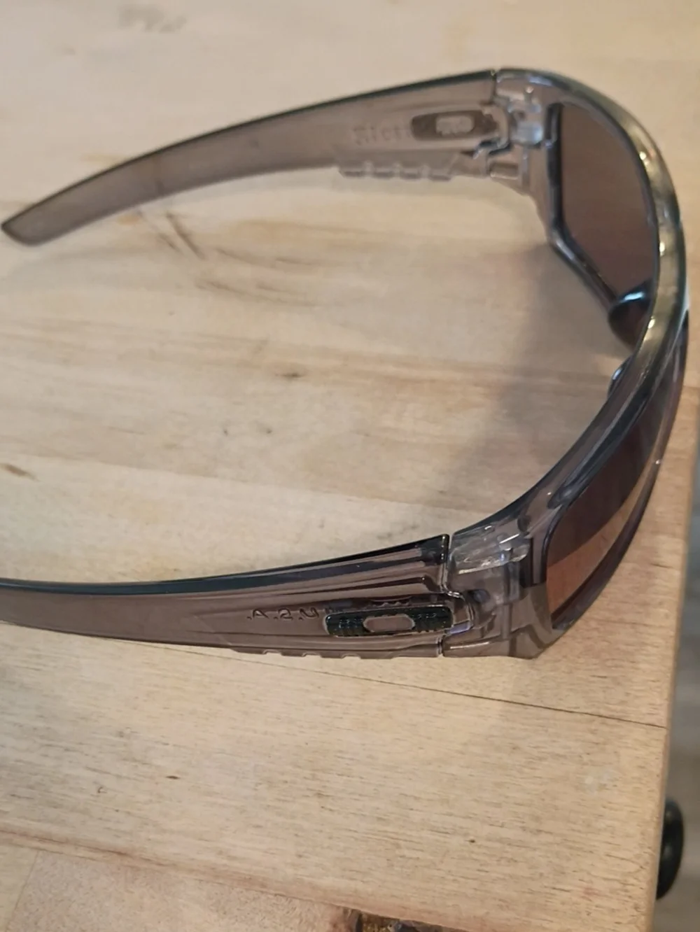 Transparent Gray Sunglasses with Purple Lenses - Performance Wearable